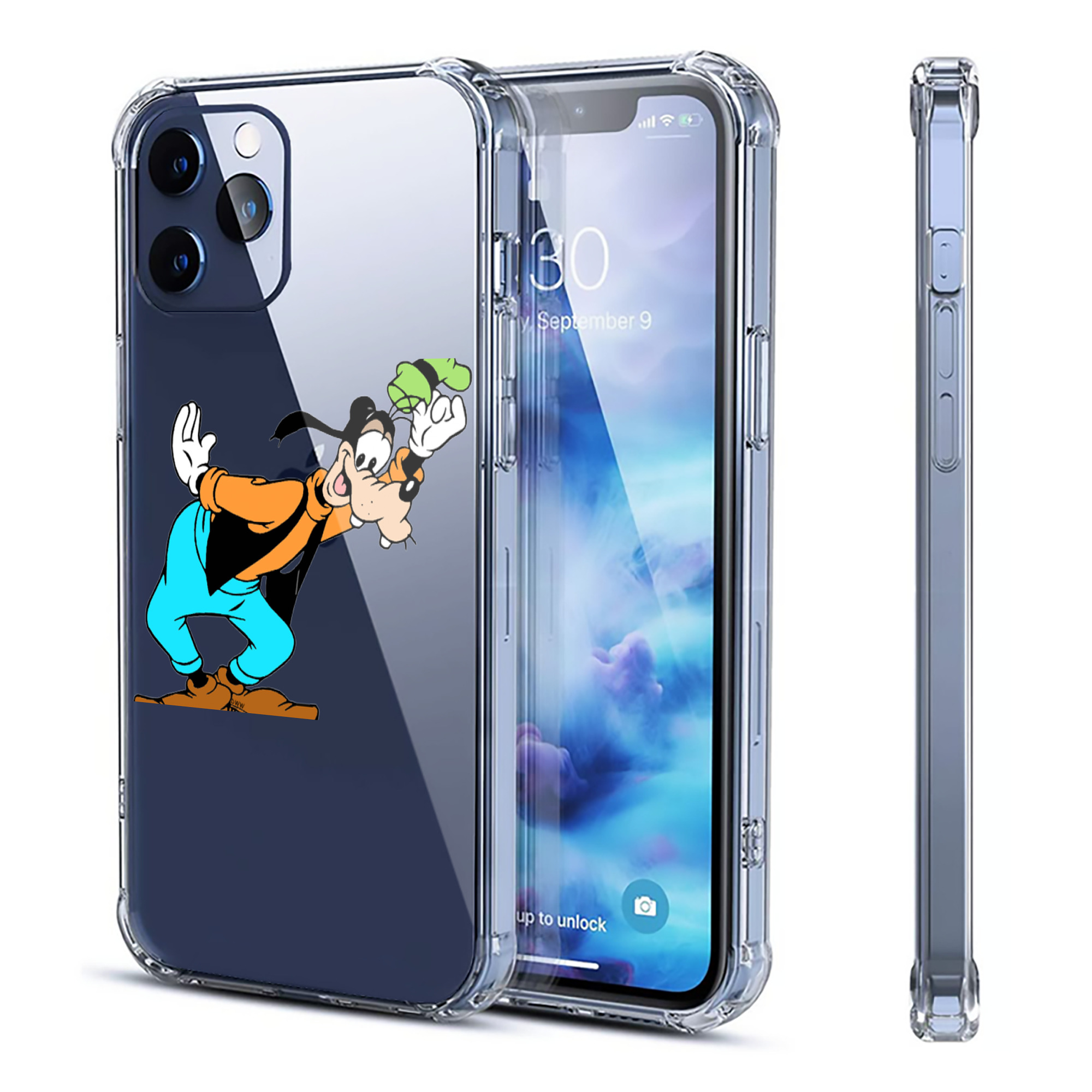 （画像用） ミッキーマウス Mickey Mouse 【iPhone 12シリーズ対応】透明スマホケース（クリアソフトケース）